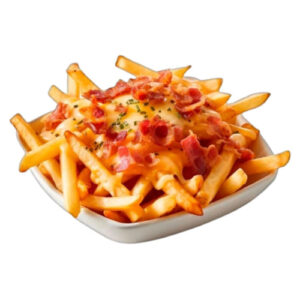 Papas con cheddar y tocineta
